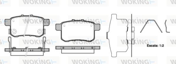 Woking P12323.12 - Əyləc altlığı dəsti, əyləc diski furqanavto.az