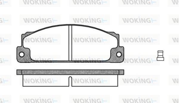 Woking P1223.02 - Əyləc altlığı dəsti, əyləc diski furqanavto.az