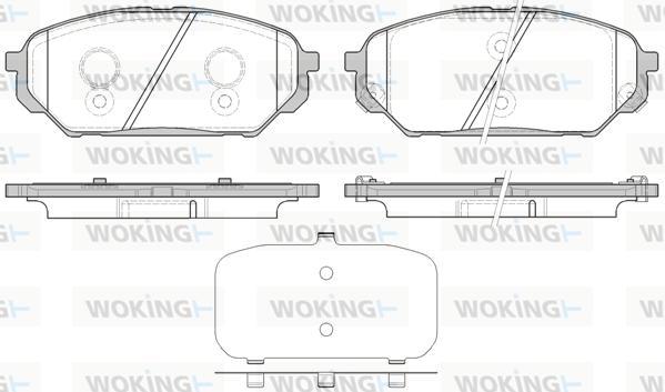 Woking P12223.12 - Əyləc altlığı dəsti, əyləc diski furqanavto.az