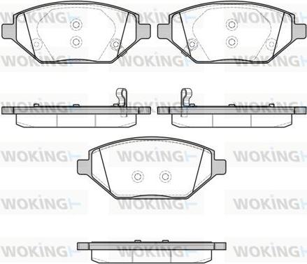 Woking P17863.12 - Əyləc altlığı dəsti, əyləc diski furqanavto.az