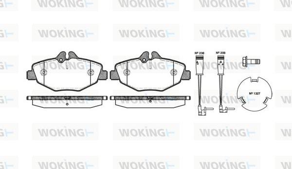 Woking P8903.02 - Əyləc altlığı dəsti, əyləc diski furqanavto.az