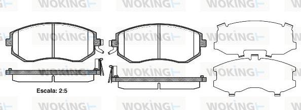 Woking P8513.04 - Əyləc altlığı dəsti, əyləc diski furqanavto.az