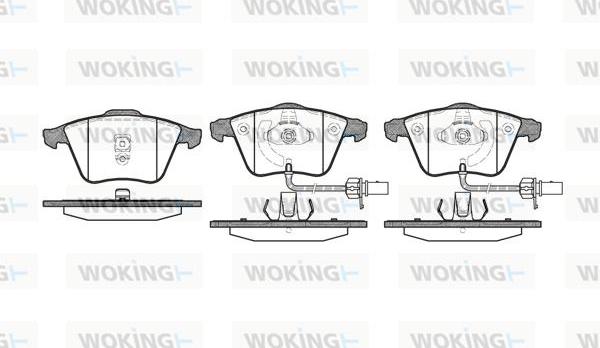 Woking P8643.02 - Əyləc altlığı dəsti, əyləc diski furqanavto.az