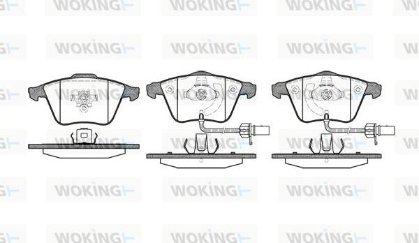 Woking P8643.12 - Əyləc altlığı dəsti, əyləc diski furqanavto.az