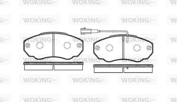 Woking P8603.01 - Əyləc altlığı dəsti, əyləc diski furqanavto.az