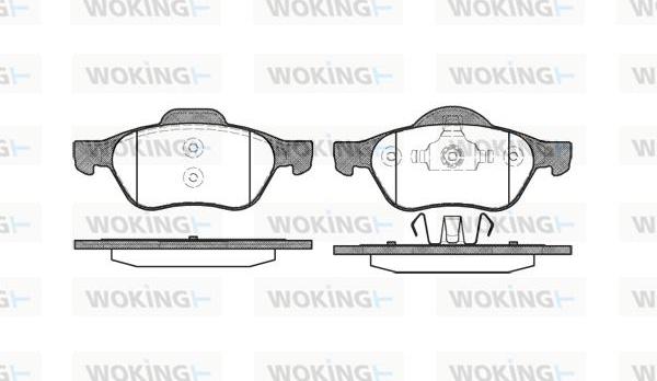 Woking P8623.00 - Əyləc altlığı dəsti, əyləc diski furqanavto.az