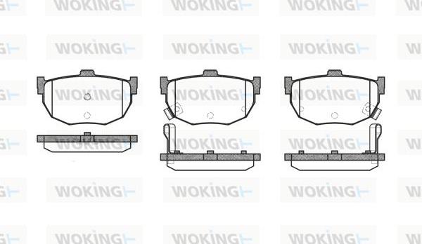 Woking P3943.12 - Əyləc altlığı dəsti, əyləc diski furqanavto.az