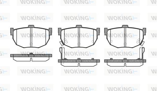 Woking P3943.32 - Əyləc altlığı dəsti, əyləc diski furqanavto.az