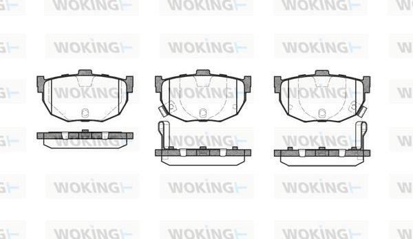 Woking P3943.22 - Əyləc altlığı dəsti, əyləc diski furqanavto.az