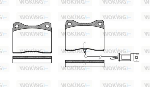 Woking P3493.02 - Əyləc altlığı dəsti, əyləc diski furqanavto.az