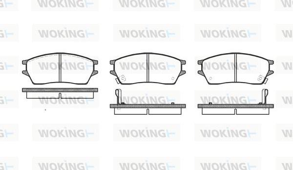 Woking P3433.02 - Əyləc altlığı dəsti, əyləc diski furqanavto.az