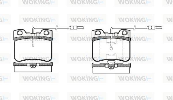 Woking P3473.14 - Əyləc altlığı dəsti, əyləc diski furqanavto.az