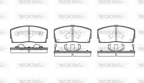 Woking P3543.02 - Əyləc altlığı dəsti, əyləc diski furqanavto.az