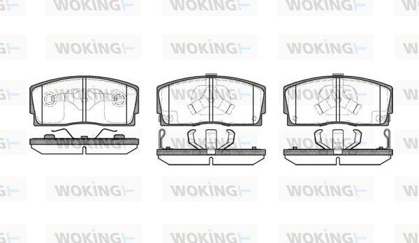 Woking P3543.12 - Əyləc altlığı dəsti, əyləc diski furqanavto.az