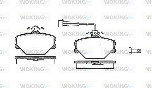 Woking P3643.02 - Əyləc altlığı dəsti, əyləc diski furqanavto.az