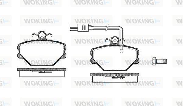 Woking P3643.12 - Əyləc altlığı dəsti, əyləc diski furqanavto.az