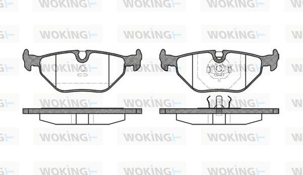 Woking P3653.00 - Əyləc altlığı dəsti, əyləc diski furqanavto.az