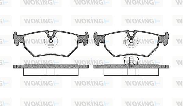 Woking P3653.10 - Əyləc altlığı dəsti, əyləc diski furqanavto.az