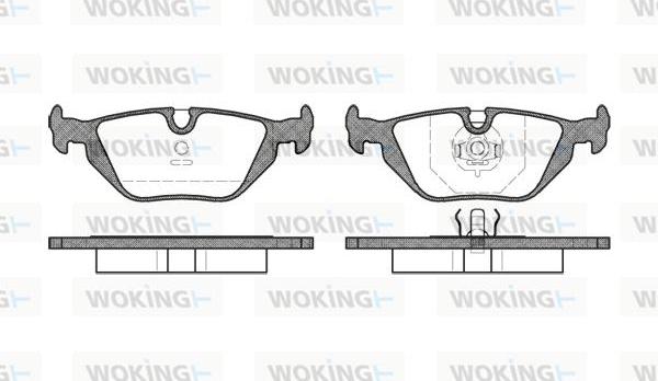 Woking P3653.30 - Əyləc altlığı dəsti, əyləc diski furqanavto.az