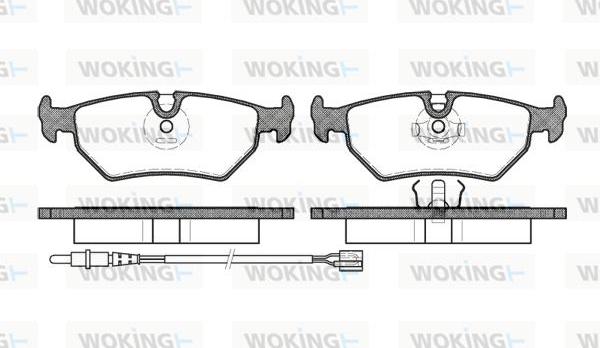 Woking P3653.32 - Əyləc altlığı dəsti, əyləc diski furqanavto.az