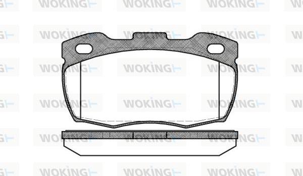 Woking P3663.10 - Əyləc altlığı dəsti, əyləc diski furqanavto.az