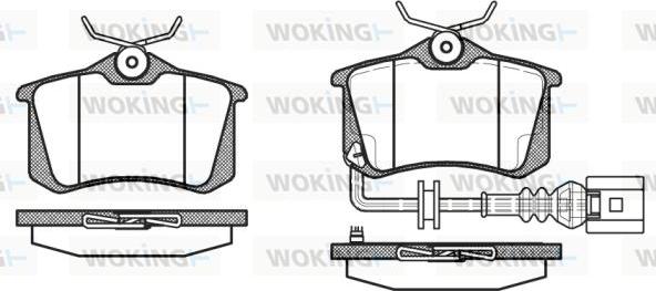 Woking P3633.41 - Əyləc altlığı dəsti, əyləc diski furqanavto.az