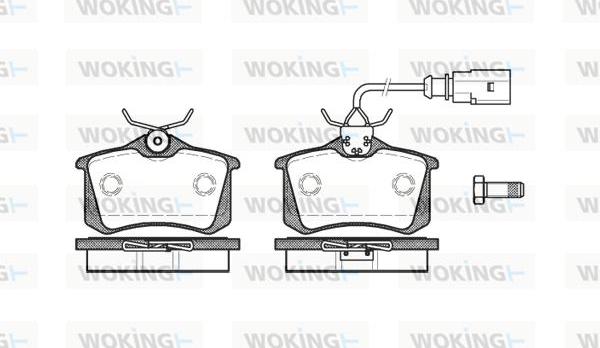 Woking P3633.51 - Əyləc altlığı dəsti, əyləc diski furqanavto.az