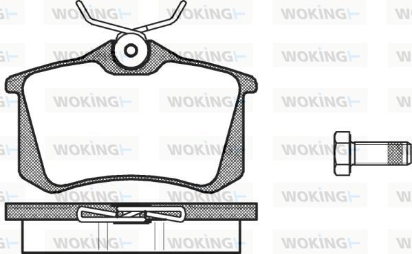 Woking P3633.00 - Əyləc altlığı dəsti, əyləc diski furqanavto.az