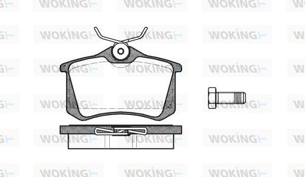 Woking P3633.01 - Əyləc altlığı dəsti, əyləc diski furqanavto.az