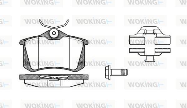 Woking P3633.03 - Əyləc altlığı dəsti, əyləc diski furqanavto.az