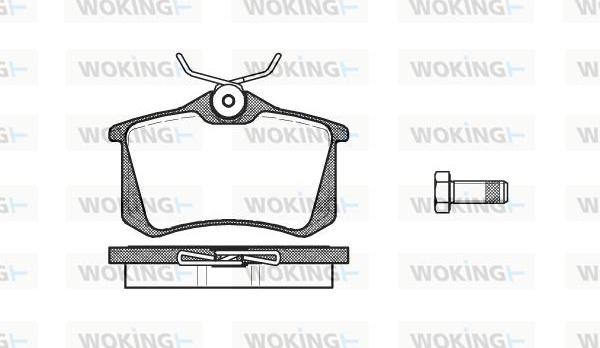 Woking P3633.10 - Əyləc altlığı dəsti, əyləc diski furqanavto.az