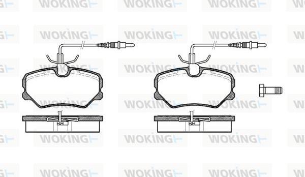 Woking P3623.12 - Əyləc altlığı dəsti, əyləc diski furqanavto.az