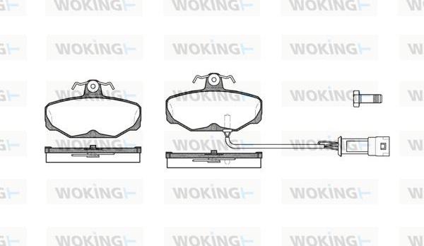 Woking P3053.02 - Əyləc altlığı dəsti, əyləc diski furqanavto.az