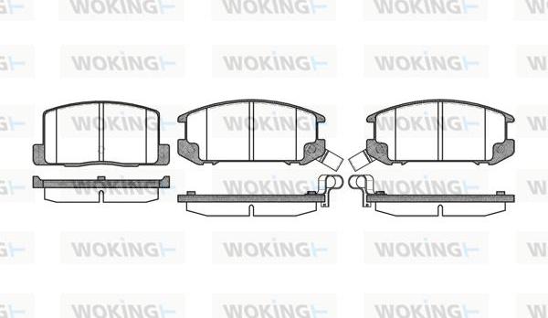 Woking P3013.12 - Əyləc altlığı dəsti, əyləc diski furqanavto.az