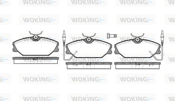 Woking P3083.02 - Əyləc altlığı dəsti, əyləc diski furqanavto.az