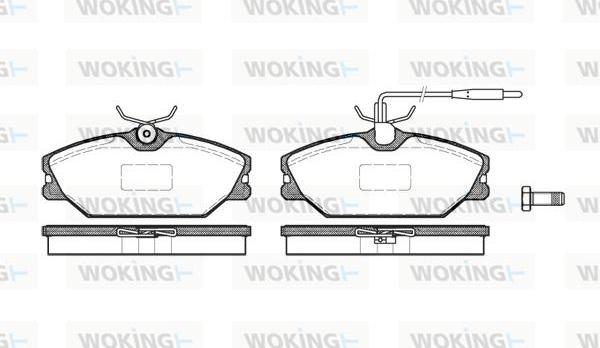 Woking P3083.12 - Əyləc altlığı dəsti, əyləc diski furqanavto.az