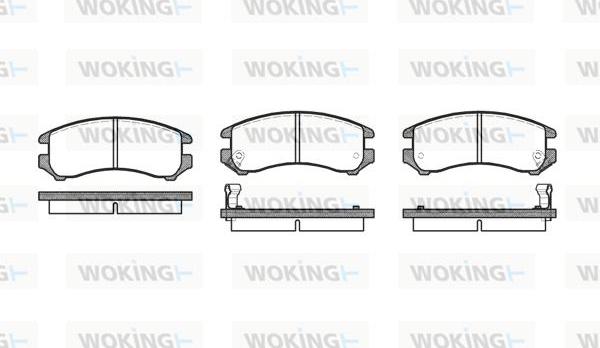 Woking P3193.02 - Əyləc altlığı dəsti, əyləc diski furqanavto.az