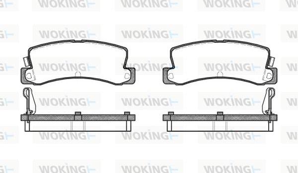 Woking P3143.04 - Əyləc altlığı dəsti, əyləc diski furqanavto.az