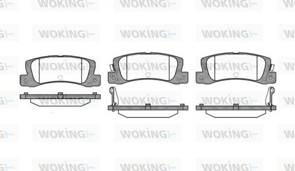 Woking P3143.02 - Əyləc altlığı dəsti, əyləc diski www.furqanavto.az