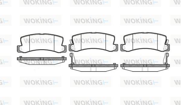 Woking P3143.22 - Əyləc altlığı dəsti, əyləc diski furqanavto.az