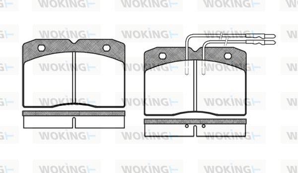 Woking P3113.04 - Əyləc altlığı dəsti, əyləc diski furqanavto.az