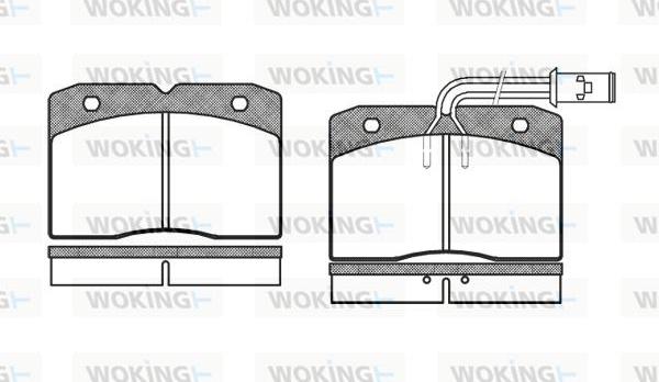 Woking P3113.12 - Əyləc altlığı dəsti, əyləc diski furqanavto.az