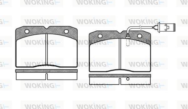 Woking P3113.22 - Əyləc altlığı dəsti, əyləc diski furqanavto.az