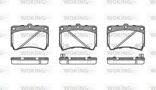 Woking P3123.42 - Əyləc altlığı dəsti, əyləc diski furqanavto.az