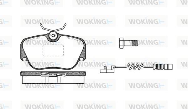 Woking P3843.02 - Əyləc altlığı dəsti, əyləc diski furqanavto.az