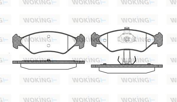 Woking P3853.30 - Əyləc altlığı dəsti, əyləc diski furqanavto.az