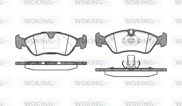 Woking P3863.50 - Əyləc altlığı dəsti, əyləc diski furqanavto.az