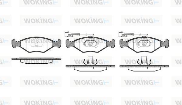 Woking P3813.42 - Əyləc altlığı dəsti, əyləc diski furqanavto.az