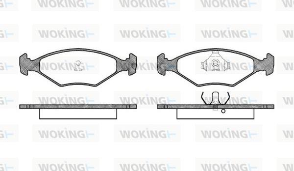 Woking P3813.00 - Əyləc altlığı dəsti, əyləc diski furqanavto.az