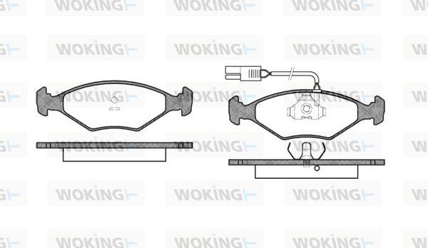 Woking P3813.02 - Əyləc altlığı dəsti, əyləc diski furqanavto.az